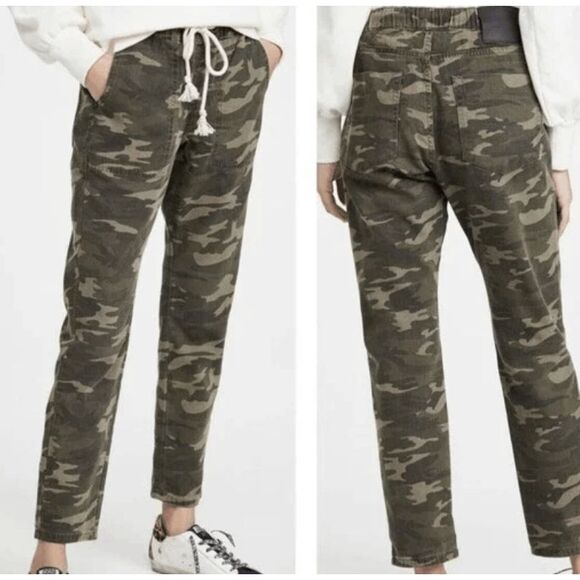 NEW! One Teaspoon Camo Shabbies Drawstring Elastic Waist Green Tan Size XS - Picture 1 of 10